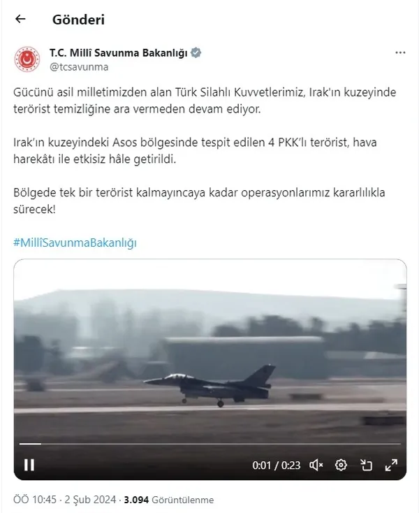 Son dakika | Irak'ın kuzeyinde terör operasyonu! 4 terörist etkisiz hale getirildi - 1