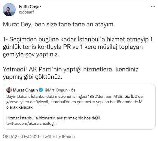 İstanbul metrolarındaki simge değişikliğini hazmedemeyen İBB Sözcüsü Ongun’a tokat gibi hatırlatma