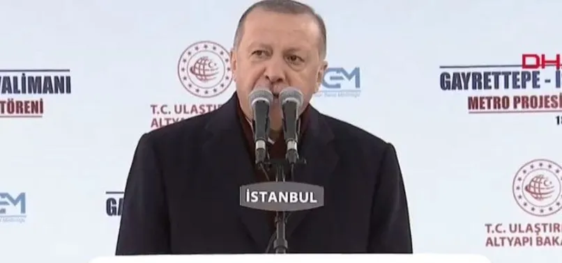 Başkan Erdoğan'dan Gayrettepe-İstanbul Havalimanı Metro Projesi İlk Ray Kaynağı Töreni'nde önemli açıklamalar