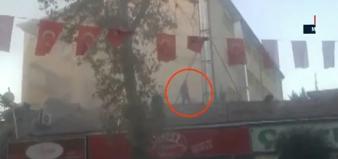 Malatya’da çöken binadan kendi imkanlarıyla çıktı! Şoku atlatamayan vatandaş kamerada