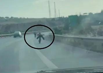 Hatay'da akılalmaz görüntüler! Otoyolda ölümle dans
