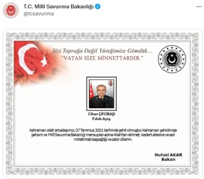 Mardin'de askeri araca kalleş saldırı: Piyade Astsubay Çavuş Cihan Çiftçibaşı şehit oldu - 1