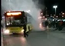İETT otobüsü dumanlar içinde kaldı