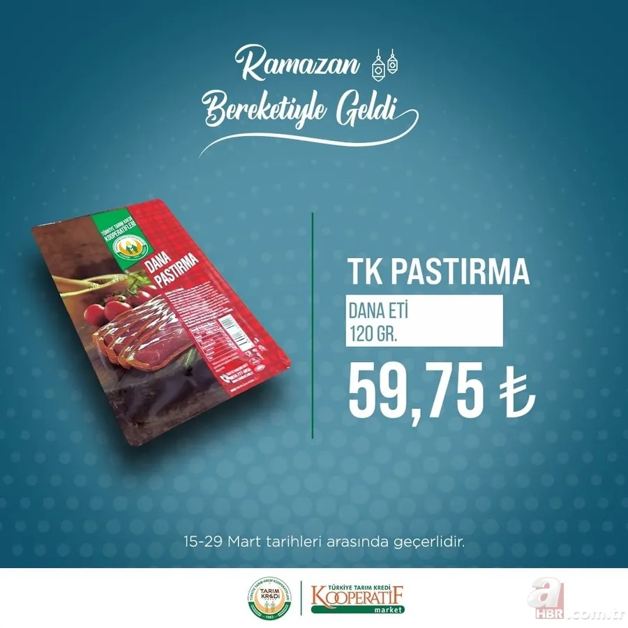 Tarım Kredi RAMAZAN Paketi 2023 | İndirimli özel fiyatlar başladı! Ayçiçek yağı, Güllaç, Tiryaki çay, Hurma, Pastırma... 14