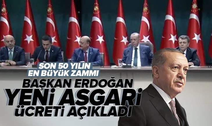 Başkan Erdoğan 2022 asgari ücretini açıkladı