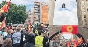 İsveç sokaklarında PKK eylemi!