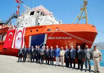 KKTC'de "Gemi Kurtaran" römorkörü görevine başladı! Törende Rumlara mesaj...