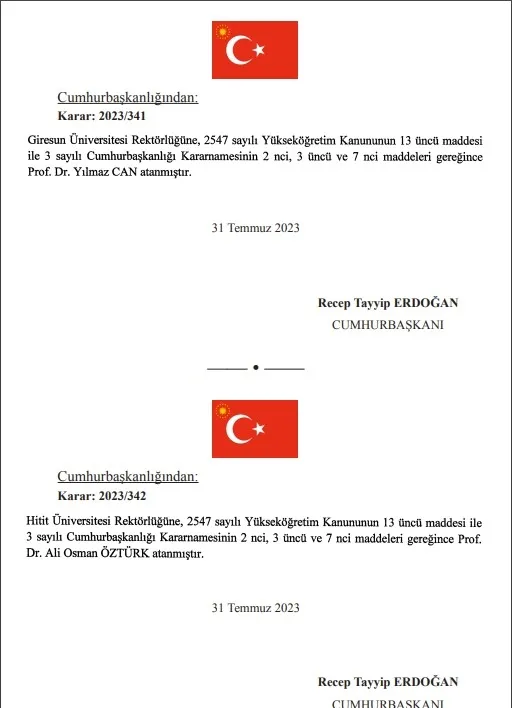 Resmi Gazete yayımlandı! Yüksek Öğretim Kurulu üyeliğine yeni atamalar...