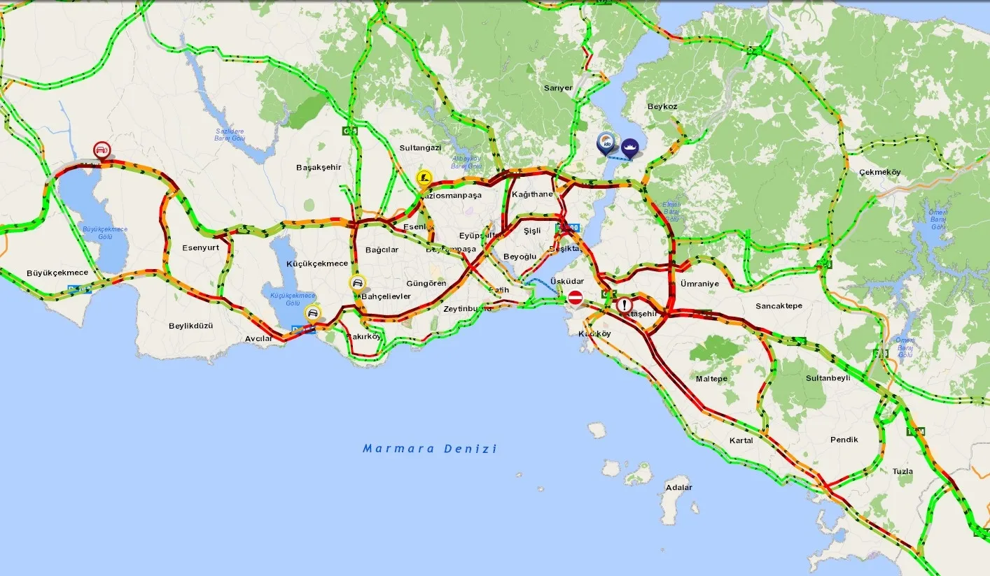 İstanbul'da trafik! Yüzde 80'i buldu...