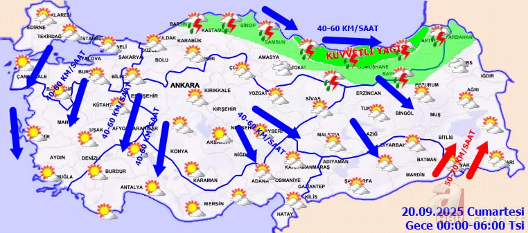 Meteoroloji’den 4 bölge için kuvvetli yağış ve fırtına alarmı! İstanbul’da poyraz sert esecek: Gece soğuğu kapıda! İşte uyarı verilen iller… 21