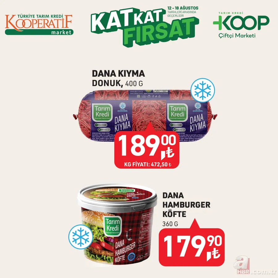 13-18 Ağustos Tarım Kredi Kooperatifi kampanyası: Zeytinyağı, tavuk baget çeşitleri, dana kıyma ve daha birçok üründe özel fiyatlar 12