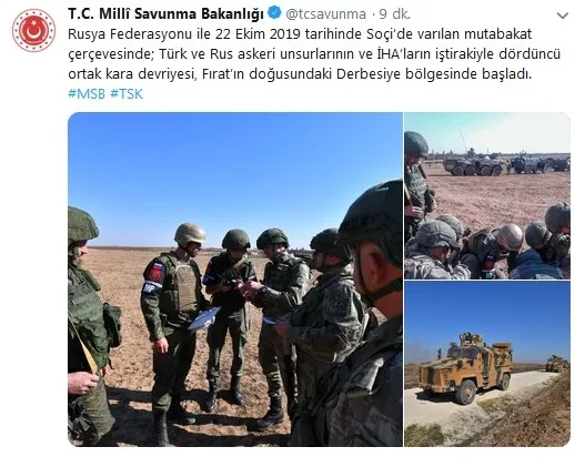 Son dakika: Türkiye ile Rusya'dan dördüncü ortak devriye - 1