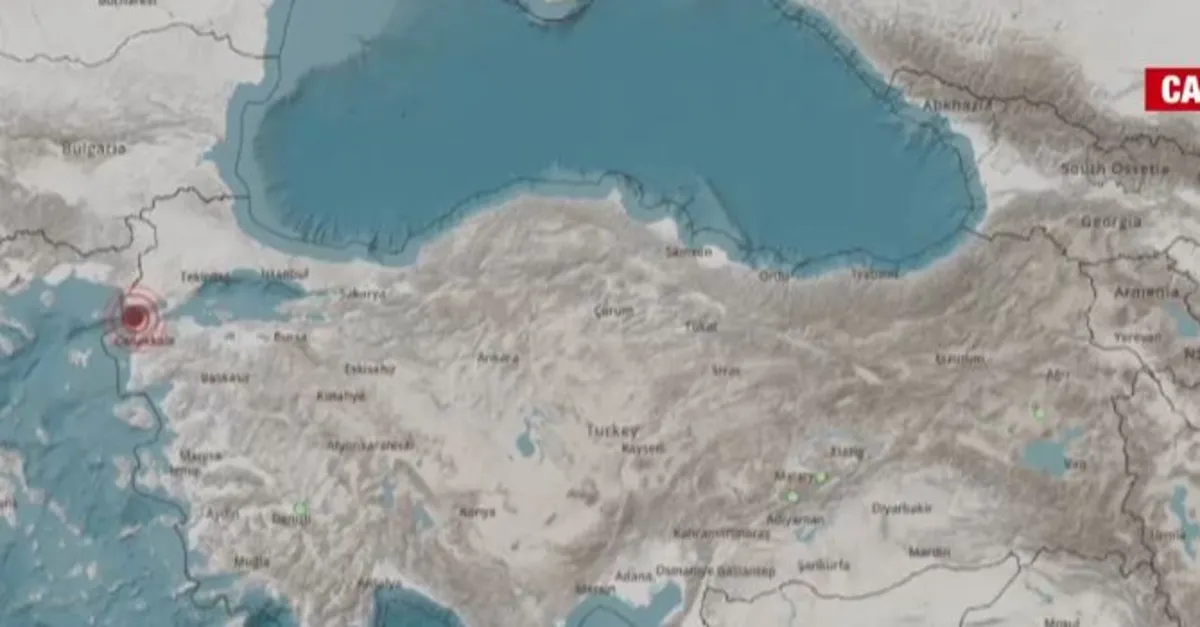 Çanakkale’de 4.4 büyüklüğünde deprem