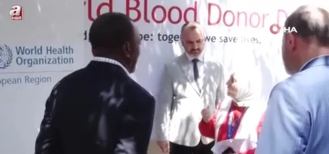 Ankara'da DSÖ'den Türk Kızılay'a kan bağışı