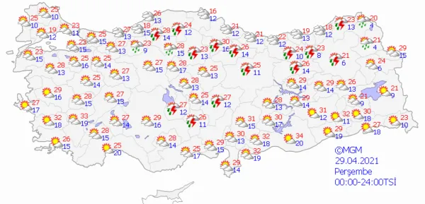 1619551624615.png Meteoroloji'den son dakika açıklaması! Üç haftalık tam kapanma öncesi son gün hava nasıl olacak? İstanbul Ankara İzmir'de hava durumu - 4