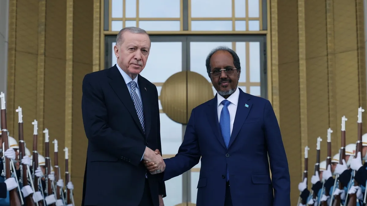 Külliye'de önemli kabul! Başkan Erdoğan Somali Cumhurbaşkanı Hasan Şeyh Mahmud'u kabul etti