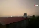 Hatay’da yıldırımın düşme anı kamerada