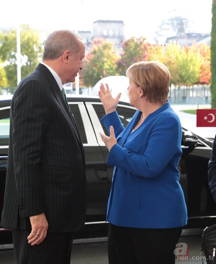Başkan Erdoğan, Angela Merkel görüşmesinden dikkat çeken kareler ve Erdoğan’dan flaş Can Dündar yanıtı