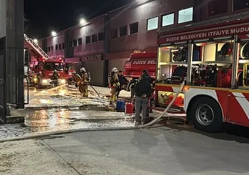 Düzce'de fabrika alevlere teslim oldu!