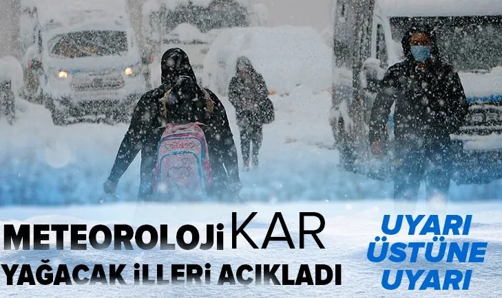 Meteoroloji kar yağacak illeri açıkladı! Son dakika hava durumu | İstanbul'a kar yağacak mı? 8 Mart 2021 hava durumu