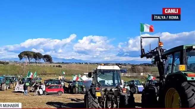Çiftçilerin eylemi İtalya'ya sıçradı A Haber çiftçi isyanının merkezinde
