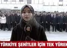 Türkiye şehitler için tek yürek!