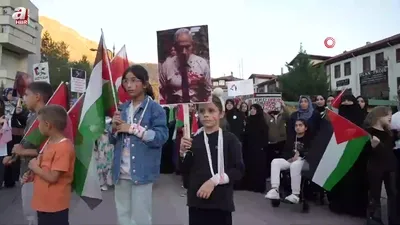 Gümüşhane’de Gazze’ye destek eylemi