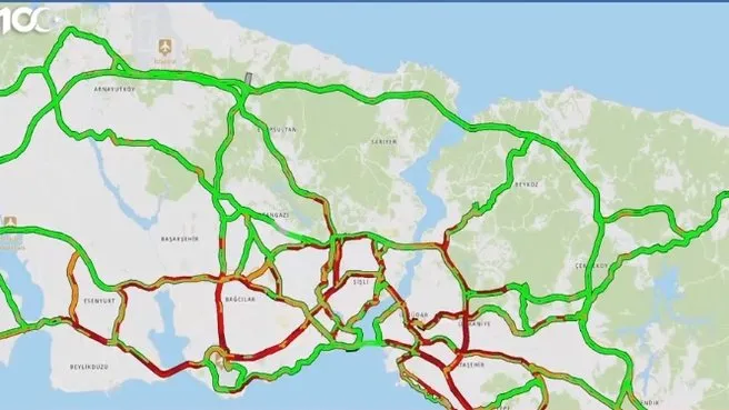 Şiddetli fırtına-yağış-yıldırım! İstanbul’da trafik yüzde 80