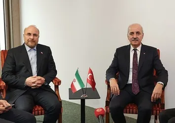 TBMM Başkanı Kurtulmuş'tan önemli temas! İran İslami Şura Meclisi Başkanı Galibaf ile görüştü