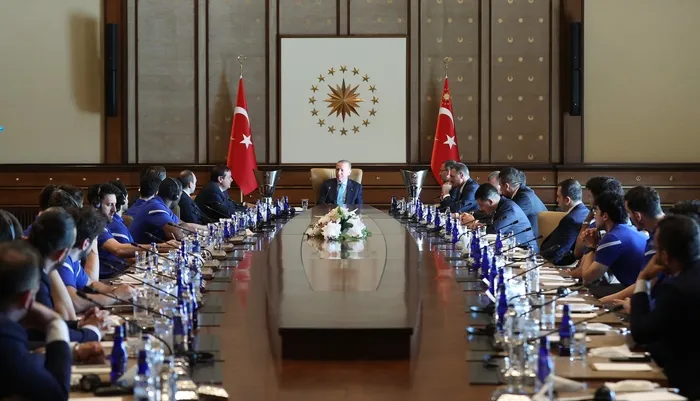 Başkan Erdoğan, THY Avrupa Ligi şampiyonu Anadolu Efes takımını kabul etti - 3