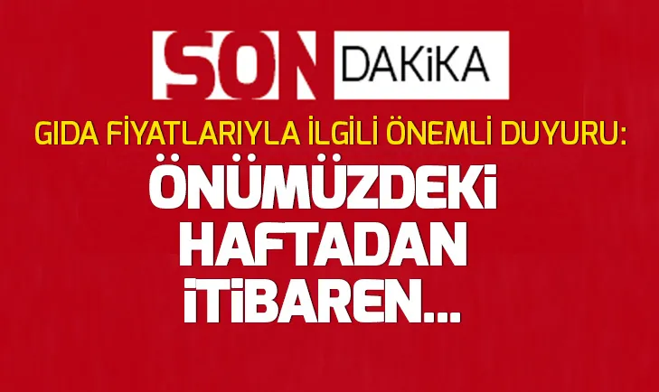 Son dakika: Tarım Bakanından gıda fiyatlarıyla ilgili duyuru