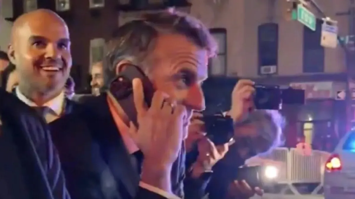 Macron'un New York'ta zorlu anları! Polis durdurdu: Sıkışınca Trump'ı aradı