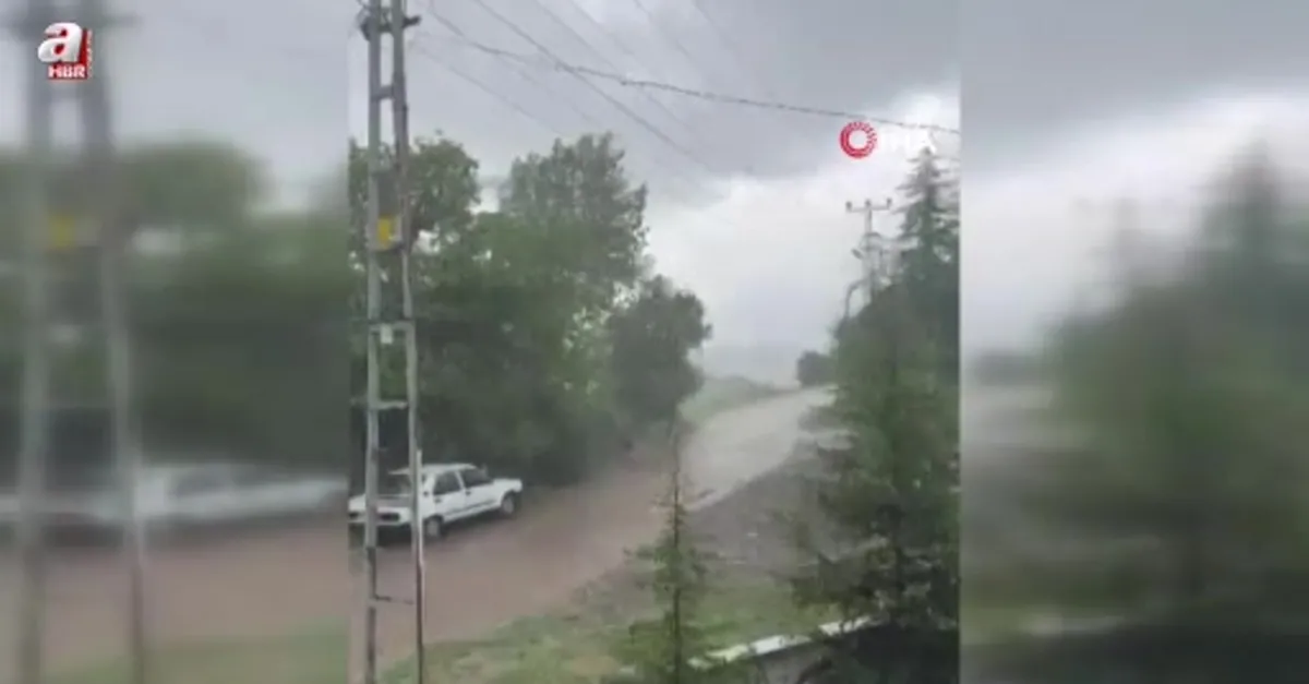Ankara’da dolu yağışı