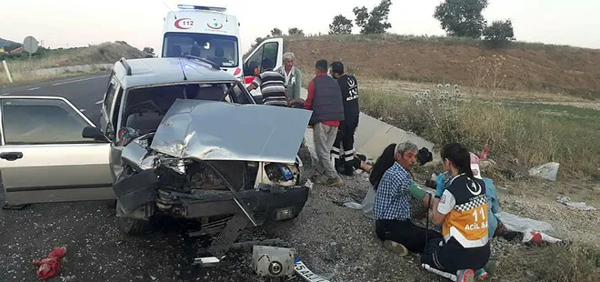 Manisa'da trafik kazası kazası: 12 yaralı