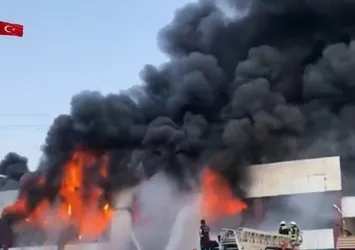 Manisa'da mobilya fabrikasında yangın