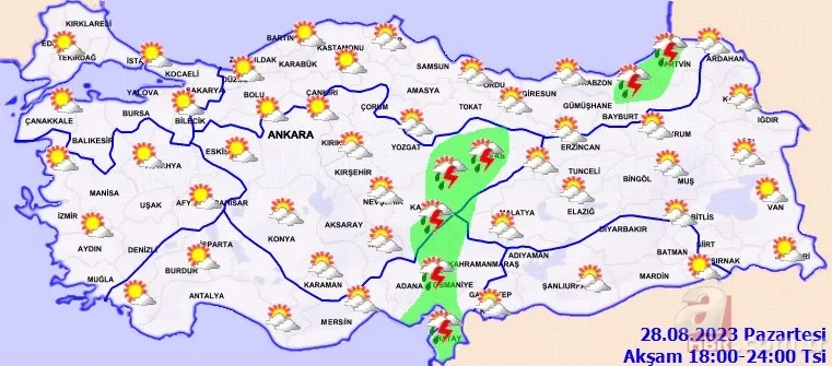 Meteoroloji'den sağanak ve fırtına uyarısı: 28 ilde etkili olması bekleniyor! İşte 28 Ağustos hava durumu raporu 12