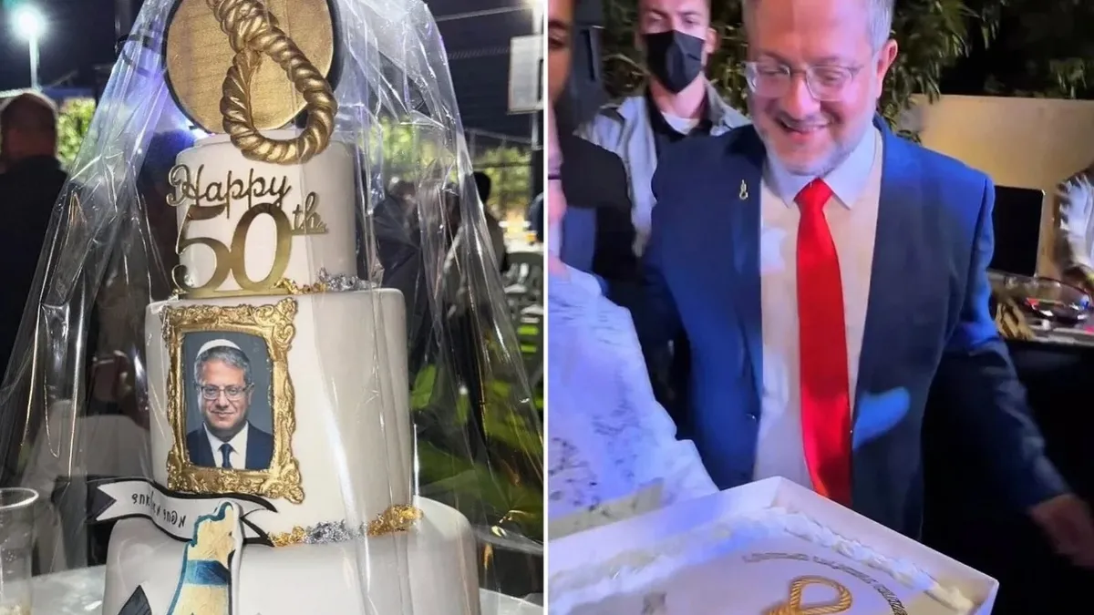 İsrail Ulusal Güvenlik Bakanı Ben-Gvir'in 'İdam İpi' Temalı Doğum Günü Tartışmalara Neden Oldu