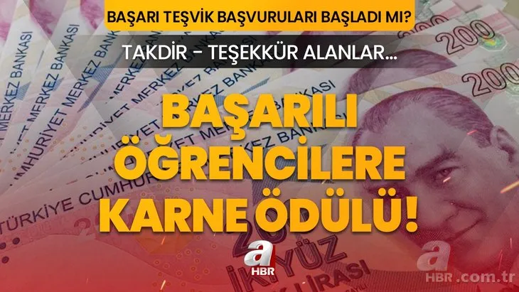 Başarılı öğrencilere KARNE ÖDÜLÜ! Başarı teşvik programı başvuruları başladı mı, ne zaman? e-Devlet başvuru...