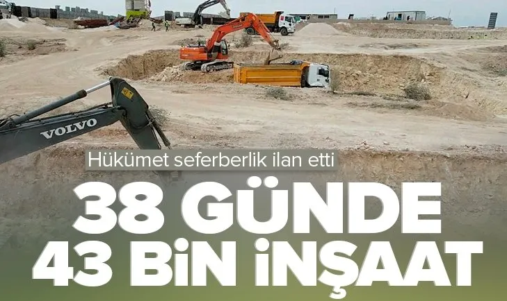 Deprem bölgesinde 38 günde 43 bin inşaat başladı! Çevre Şehircilik Bakanlığı'nın hedefi 650 bin konut