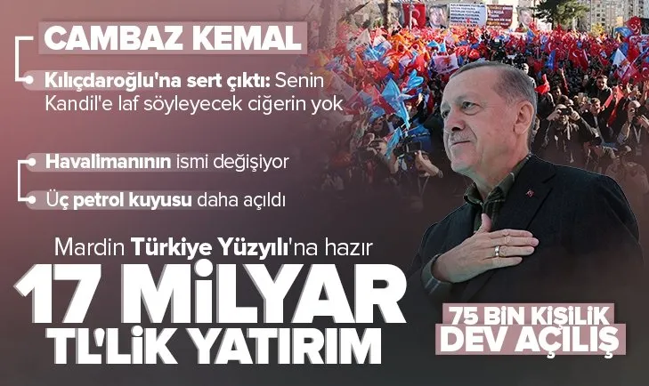 Son dakika: Mardin’de toplu açılış töreni: 17,5 milyar liralık yatırım! Başkan Recep Tayyip Erdoğan’dan önemli açıklamalar