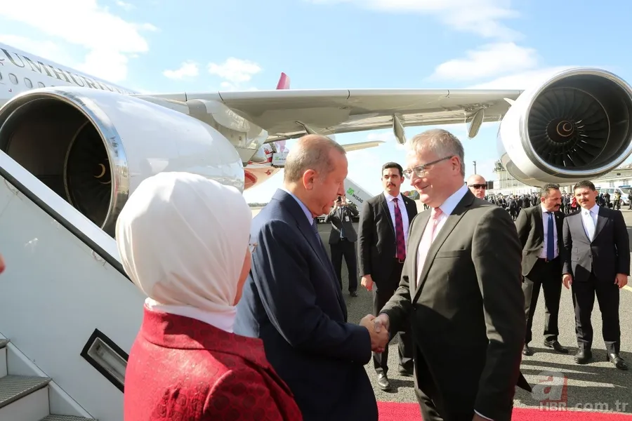 Başkan Recep Tayyip Erdoğan Almanya'da böyle karşılandı 20