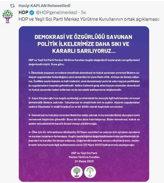 HDP’li Hasip Kaplan’dan Kılıçdaroğlu’na Ümit Özdağ göndermesi: Seçimden sonra hiçbir güç bizi durduramaz!