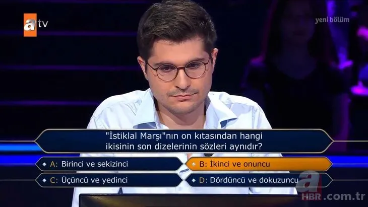 Milyoner'e damga vuran yarışmacı: Bu soruda elenmek marifet ister! ''Onur öğrencisi olarak mezun oldum'' dedi ama...