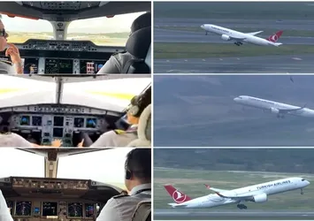 İstanbul Havalimanı Avrupa tarihine geçti! Aynı anda üç uçak birden kalkış yaptı