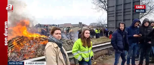 Avrupa’da grev dalgası büyüyor! A Haber protestoların merkezinde... A Haber muhabiri traktöre bindi - 2