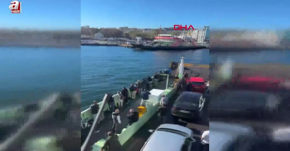 Sirkeci'de feribot iskeleye çarptı