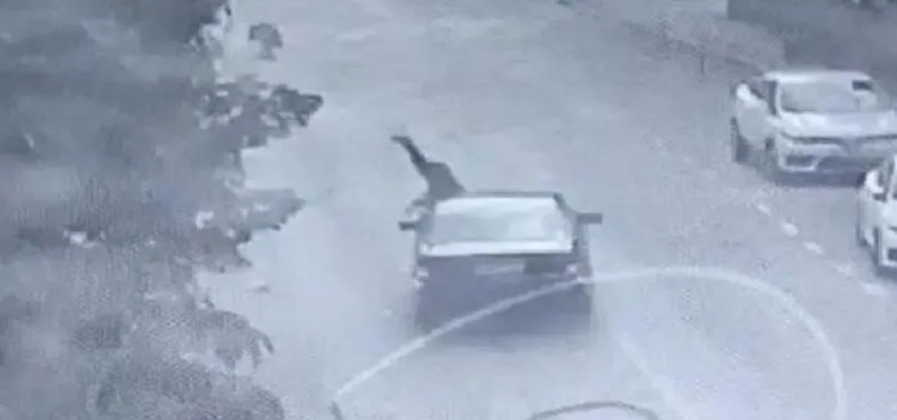 Kocaeli'de feci kaza! Aracın çarpmasıyla havaya uçup yola düştü