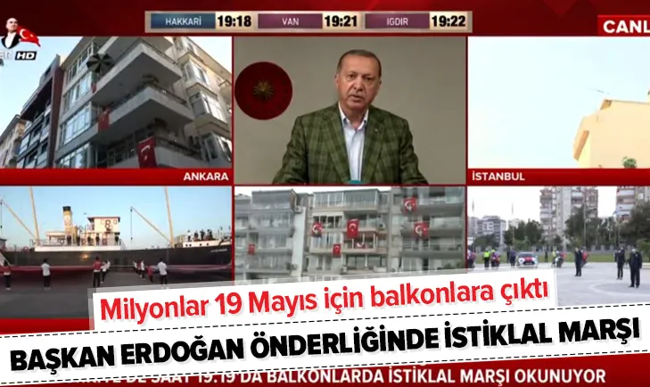 Milyonlar 19 Mayıs için evlerinden İstiklal Marşı okudu