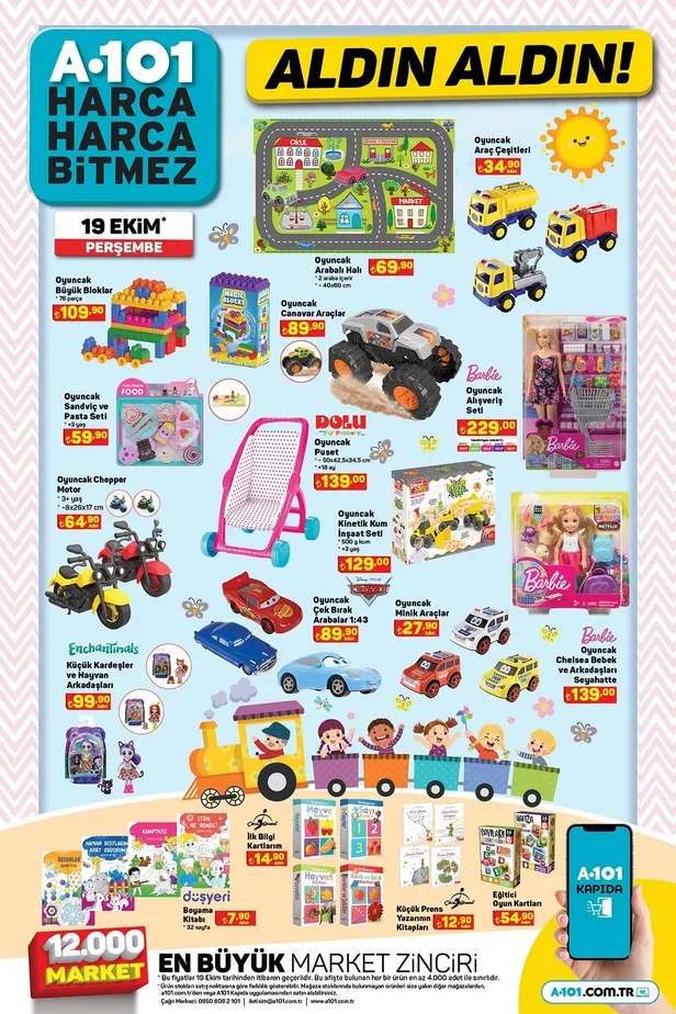 20 Ekim A101 aktüel ürünler kataloğu yayınladı! A101’de sıvı yağı 179 TL’ye, fön makinesi 349 TL’ye, sürahi 34,90 TL’ye, kitaplık 590 TL’ye satışa sunuluyor. - 11