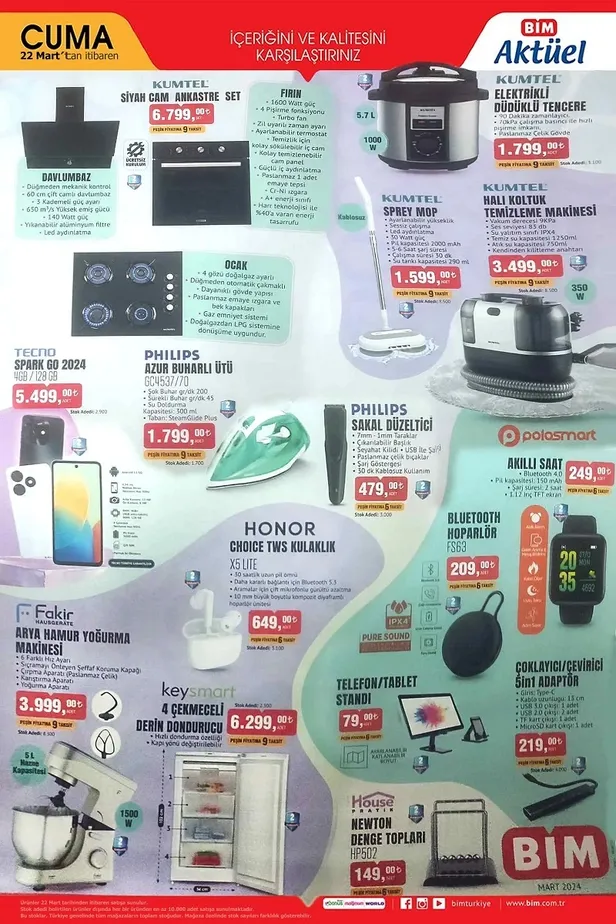 22 Mart 2024 BİM aktüel ürünler kataloğuyla hangi ürünler indirime girdi? BİM’dee Kaan Çapa Makinesi uygun fiyata satışta!